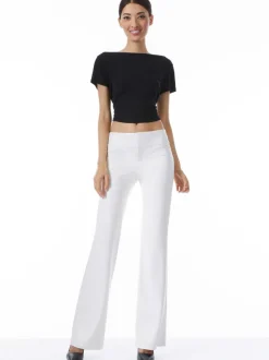 Alice and Olivia Olivia Vegan Leather Bootcut Pant-Women Pants