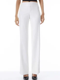 Alice and Olivia Olivia Vegan Leather Bootcut Pant-Women Pants