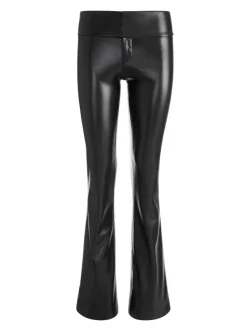 Alice and Olivia Olivia Vegan Leather Bootcut Pant-Women Pants