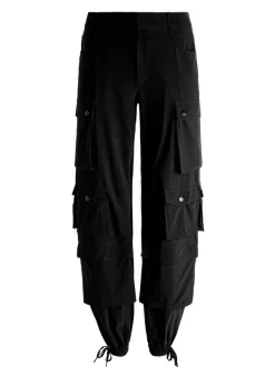 Alice and Olivia Olympia High Rise Ankle Tie Cargo Pants-Women Pants