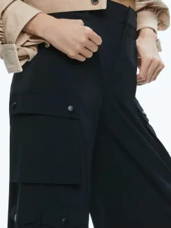 Alice and Olivia Olympia High Rise Ankle Tie Cargo Pants-Women Pants