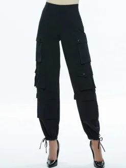 Alice and Olivia Olympia High Rise Ankle Tie Cargo Pants-Women Pants