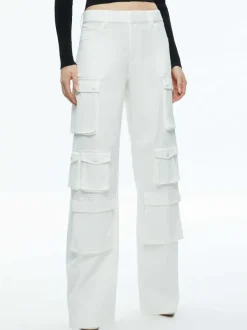 Alice and Olivia Olympia Mid Rise Baggy Cargo Pants-Women Pants