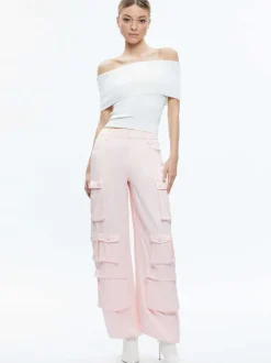 Alice and Olivia Olympia Mid Rise Baggy Cargo Pants-Women Pants