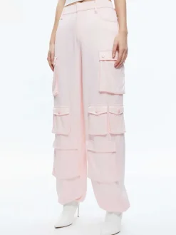 Alice and Olivia Olympia Mid Rise Baggy Cargo Pants-Women Pants