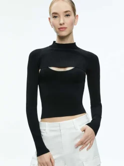 Alice and Olivia Orion Knit Tank And Shrug-Women Tops