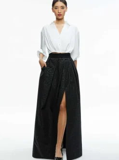 Alice and Olivia Pierre Pleated Back Button Down-Women Tops