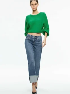 Alice and Olivia Posey Crewneck Sweater-Women Sweaters