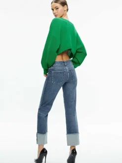 Alice and Olivia Posey Crewneck Sweater-Women Sweaters