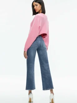 Alice and Olivia Posey Crewneck Sweater-Women Sweaters