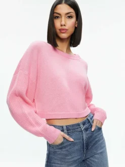 Alice and Olivia Posey Crewneck Sweater-Women Sweaters