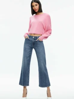 Alice and Olivia Posey Crewneck Sweater-Women Sweaters