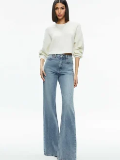 Alice and Olivia Posey Crewneck Sweater-Women Sweaters