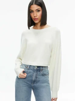 Alice and Olivia Posey Crewneck Sweater-Women Sweaters