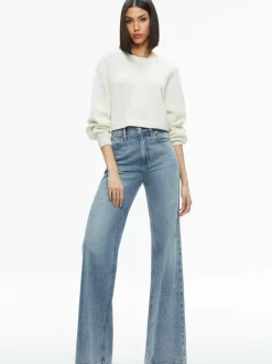 Alice and Olivia Posey Crewneck Sweater-Women Sweaters