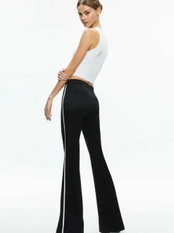 Alice and Olivia Princess Contrast Piping Pant-Women Pants
