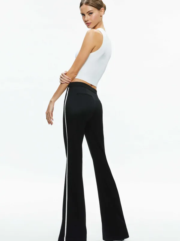 Alice and Olivia Princess Contrast Piping Pant-Women Pants
