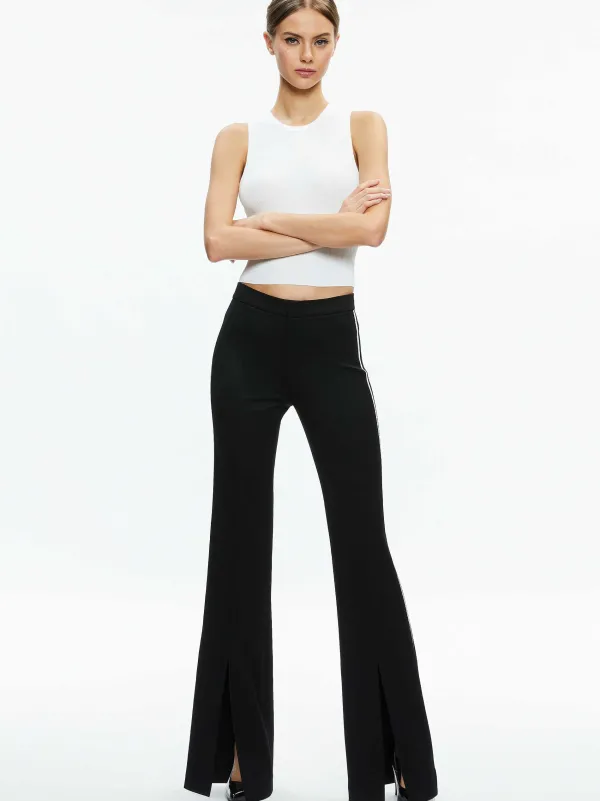 Alice and Olivia Princess Contrast Piping Pant-Women Pants