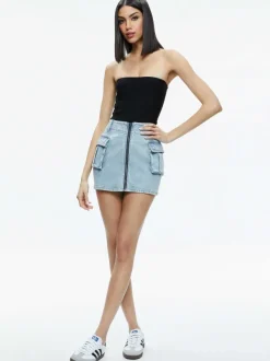 Alice and Olivia Rahmi Cargo Mini Skirt-Women Skirts