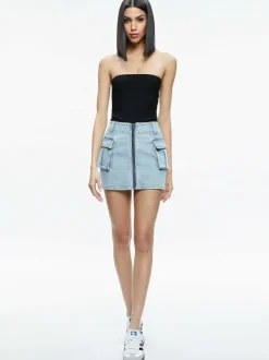 Alice and Olivia Rahmi Cargo Mini Skirt-Women Skirts