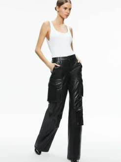 Alice and Olivia Remy Scoop Reversible Bodysuit-Women Tops