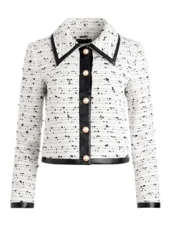 Alice and Olivia Renae Cropped Vegan Leather Jacket-Women Jackets + Coats