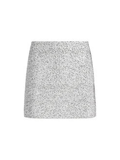 Alice and Olivia Riley Embellished Clean Waist A-Line Skirt-Women Skirts