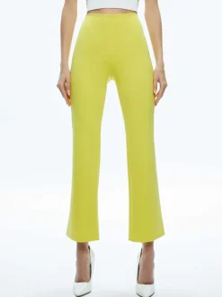 Alice and Olivia Rmp Mid Rise Back-Zip Bootcut Ankle Pant-Women Pants