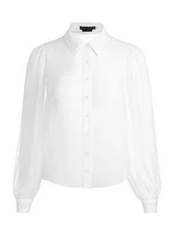 Alice and Olivia Roanne Sheer Blouse-Women Tops
