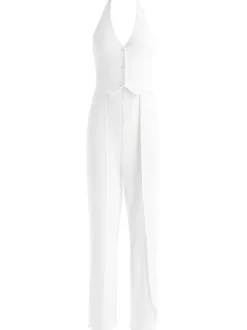 Alice and Olivia Robin Halterneck Vest Jumpsuit-Women Jumpsuits