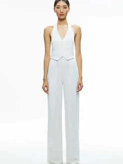 Alice and Olivia Robin Halterneck Vest Jumpsuit-Women Jumpsuits