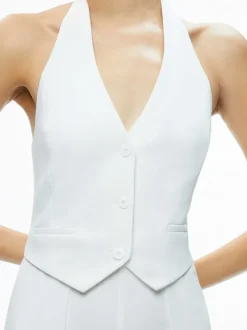 Alice and Olivia Robin Halterneck Vest Jumpsuit-Women Jumpsuits