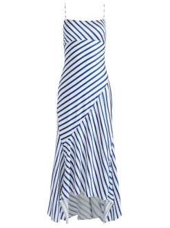 Alice and Olivia Rosa Asymmetrical Slip Dress-Women Dresses