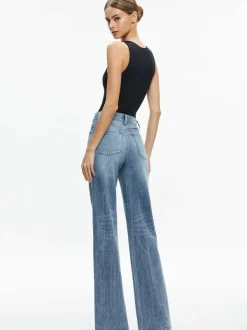 Alice and Olivia Rothy Sleeveless Sculpt Bodysuit-Women Tops