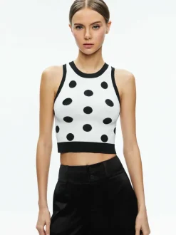 Alice and Olivia Rydel Cropped Tank-Women Tops