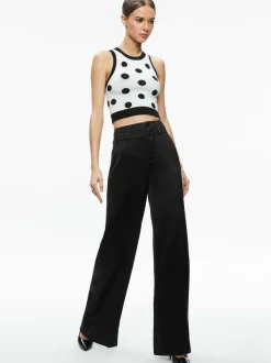 Alice and Olivia Rydel Cropped Tank + Tomasa High Rise Pant-Women Matching Sets