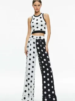 Alice and Olivia Rydel Cropped Tank + Tomasa High Rise Pant-Women Matching Sets