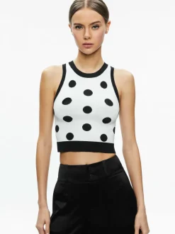 Alice and Olivia Rydel Cropped Tank + Tomasa High Rise Pant-Women Matching Sets