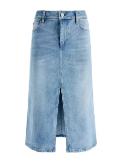 Alice and Olivia Rye Midi Denim Skirt-Women Skirts