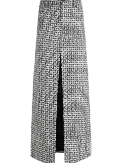 Alice and Olivia Rye Tweed Maxi Skirt-Women Skirts