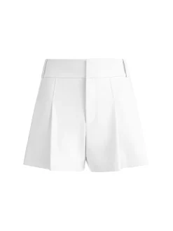 Alice and Olivia Scarlet High Rise Vegan Leather Flutter Shorts-Women Shorts