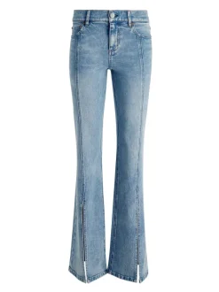 Alice and Olivia Sedona Low Rise Center Front Slits Flare Jean-Women Pants