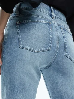 Alice and Olivia Sedona Low Rise Center Front Slits Flare Jean-Women Pants