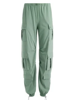 Alice and Olivia Shara Mid Rise Parachute Cargo Pants-Women Pants