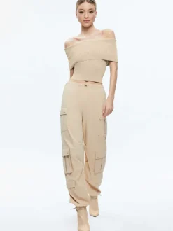 Alice and Olivia Shara Mid Rise Parachute Cargo Pants-Women Pants
