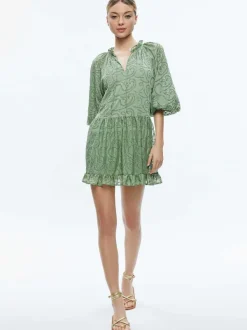 Alice and Olivia Sherrie Gathered Tunic Dress-Women Dresses