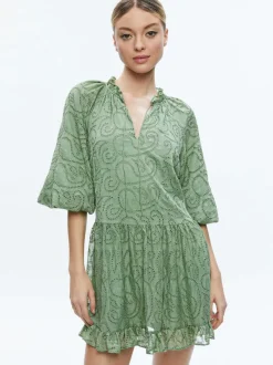 Alice and Olivia Sherrie Gathered Tunic Dress-Women Dresses