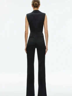 Alice and Olivia Shoshanna Sleeveless Tuxedo Jumpsuit-Women Jumpsuits