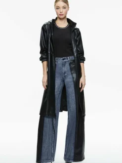 Alice and Olivia Simson Vegan Leather Windbreaker-Women Jackets + Coats