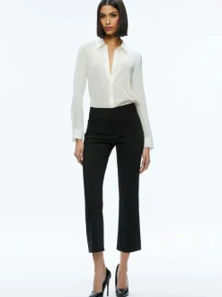 Alice and Olivia Stacey Low Rise Kick Flare Pant-Women Pants